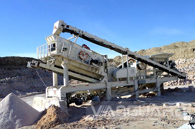 吉尔吉斯斯坦石灰石反击破组合移动破碎站